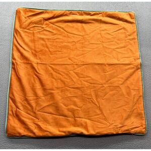 Monday Moose Velvet Throw Pillow Cover Orange Teal Accent Zipper 22"x22"